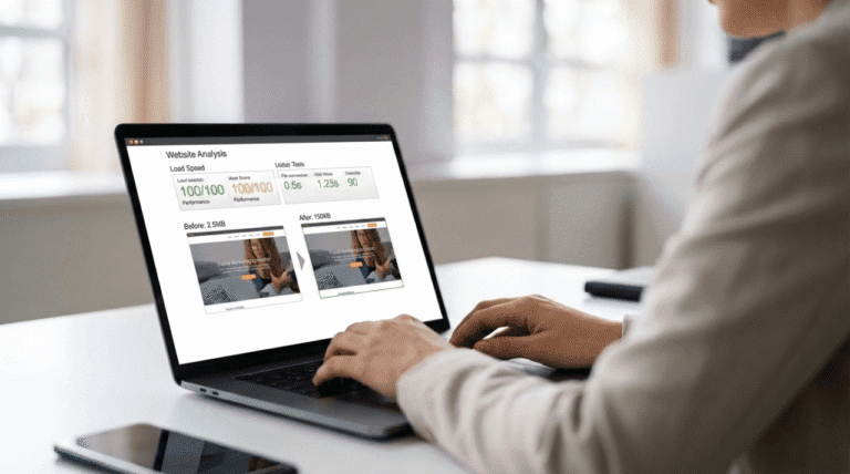 Optimizar imagenes para la web laptop
