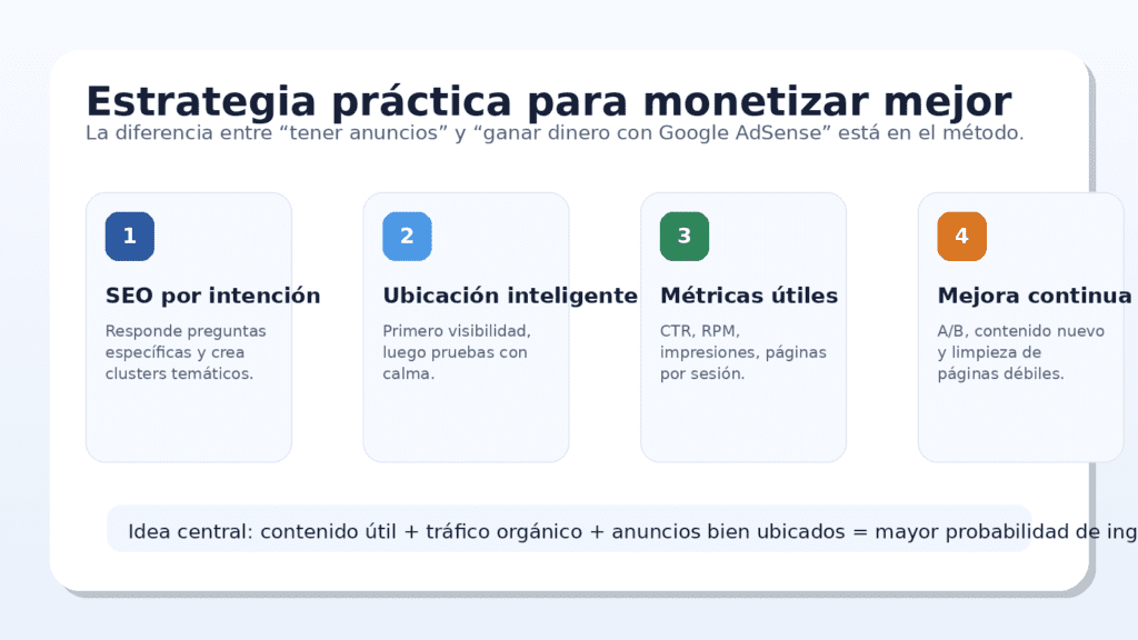 Estrategia práctica para optimizar ingresos con AdSense